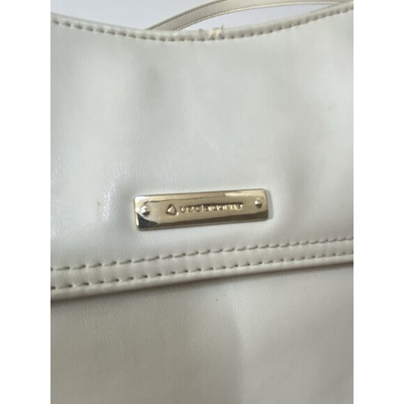 Liz Claiborne White Zipper Closure Handbag 2 Shoulder Strap Built In Wallet READ - Picture 5 of 16
